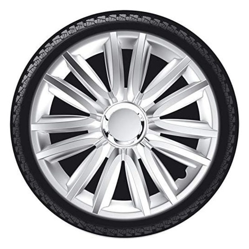 4 RACING Set 4 Copricerchi Copri ruota Coppa Borchie Auto Universal...