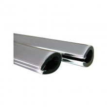 Coppia Salvaporta protezione portiere auto cromato montaggio a incastro 65 cm