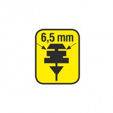 Coppia Gommini Spazzola Tergicristallo 61cm Universali 6,5mm Nero Con rotaia