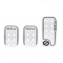 Kit copripedali copri pedali antiscivolo pedaliera Racing grigio in alluminio