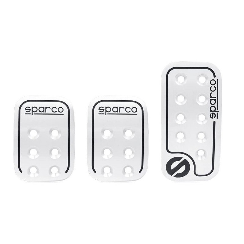 Kit copripedali copri pedali antiscivolo pedaliera Racing grigio in alluminio