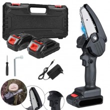 Mini Sega Elettrica motosega a 2 batterie da 18V 4" pollici Potatura Taglio Rami