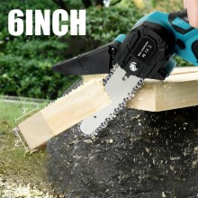 Mini Sega da 6" pollici Elettrica 2 batterie a litio 18V 2 Catene Taglio Rami