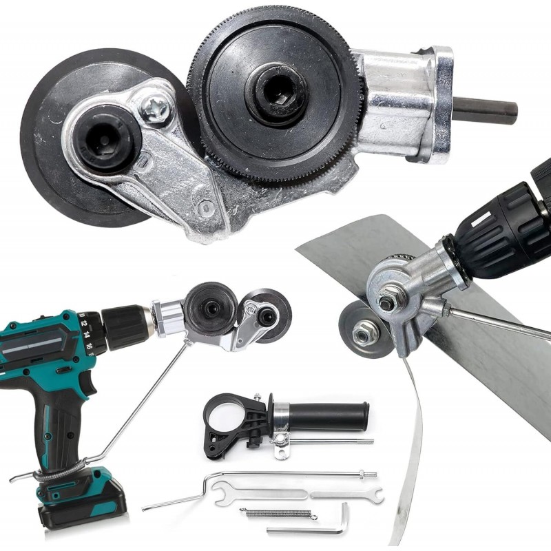 Adattatore per trapano avvitatore forbici taglierina per taglio lamiere metallo