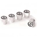 Set 5 Tappi Copri valvola per ruote logo Sparco in alluminio universali grigio