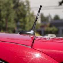 Antenna auto universale Sparco 12 cm in fibra di carbonio alluminio ricambio per audio radio tuning
