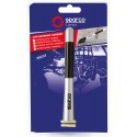 Antenna auto universale Sparco 12 cm grigio/carbonio alluminio ricambio per audio radio tuning