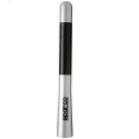 Antenna auto universale Sparco 12 cm grigio/carbonio alluminio ricambio per audio radio tuning