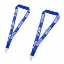 2x Cordino Sparco Laccetto Portachiavi da collo Blu 55 cm con moschettone Lanyard