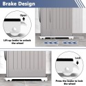 Carrello per mobili elettrodomestici estensibile 45-71 CM rotelle ruote e freno
