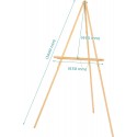 Cavalletto in legno 160cm treppiede quadro artista disegno tableau matrimonio