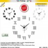 Virtime Orologio da parete adesivo Moderno grande muro decorazione ...