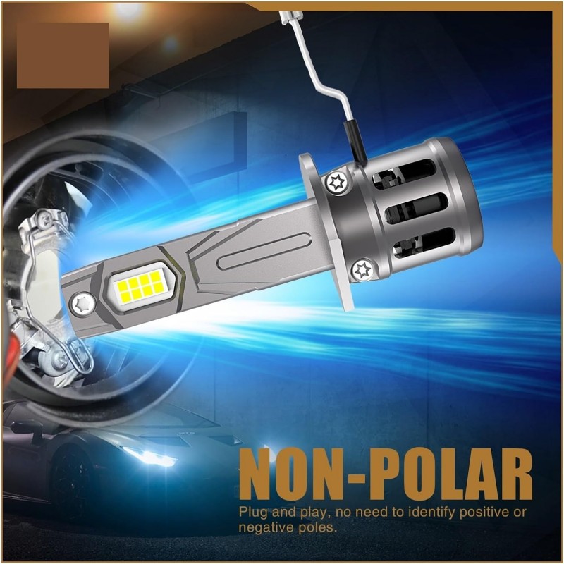 E4S Coppia Lampade LED H1 auto Canbus 6500K Alta Potenza E Luminosi...