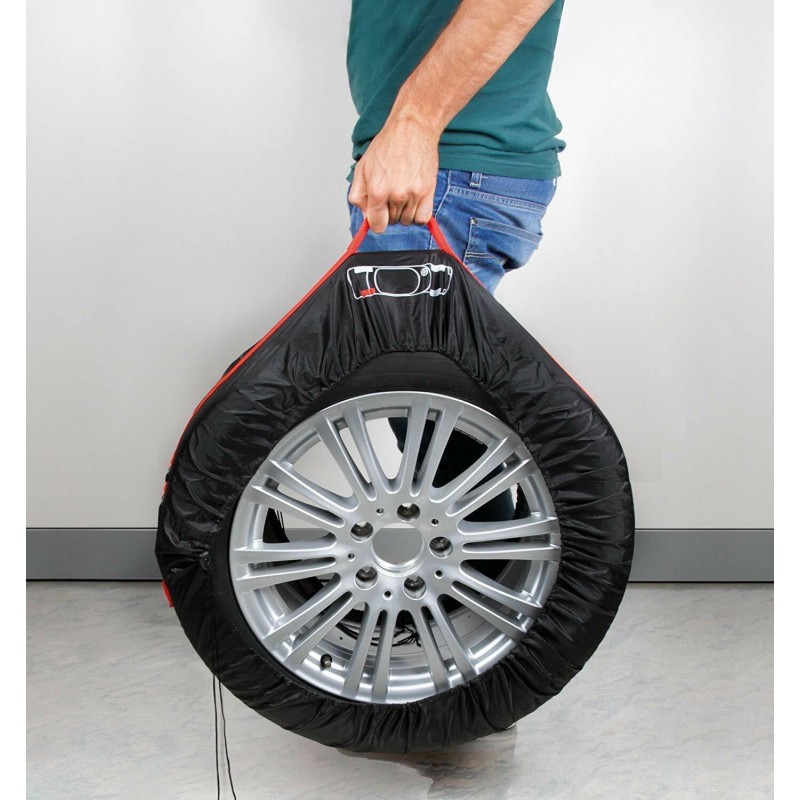 Hongu Set 4 borse Pneumatici 14" a 17" Copriruota gomme garage port...