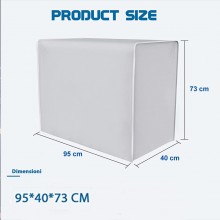 Telo copri climatizzatore cappottina condizionatore universale esterno 95x40x73