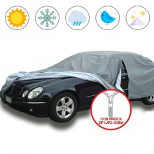 Telo copriauto PVC felpato M neve pioggia sole copri auto impermeabile con zip