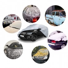 Telo copriauto PVC felpato M neve pioggia sole copri auto impermeabile con zip
