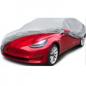 Telo copriauto PVC felpato XL neve pioggia sole copri auto impermeabile con zip