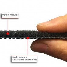 Set 4 Tappeti In Moquette Per Auto Tappetini Universali Battitacco antiscivolo