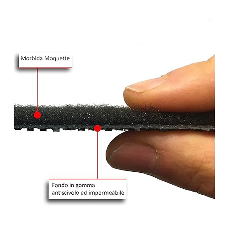 Tidierre srl Set 4 Tappeti In Moquette Per Auto Tappetini Universal...