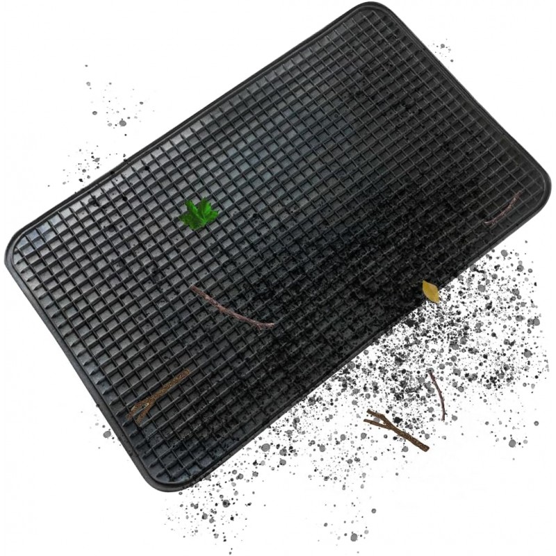 Tappetino per auto in gomma universale antiscivolo salva tappeto nero 50x34 cm