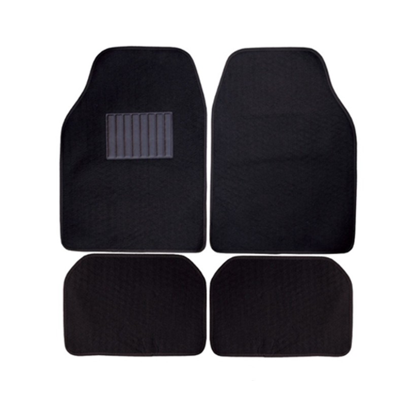 Set 4 Tappeti In Moquette Per Auto Tappetini Universali Battitacco antiscivolo