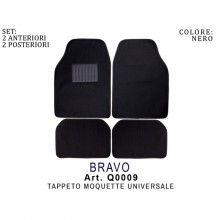 Set 4 Tappeti In Moquette Per Auto Tappetini Universali Battitacco antiscivolo