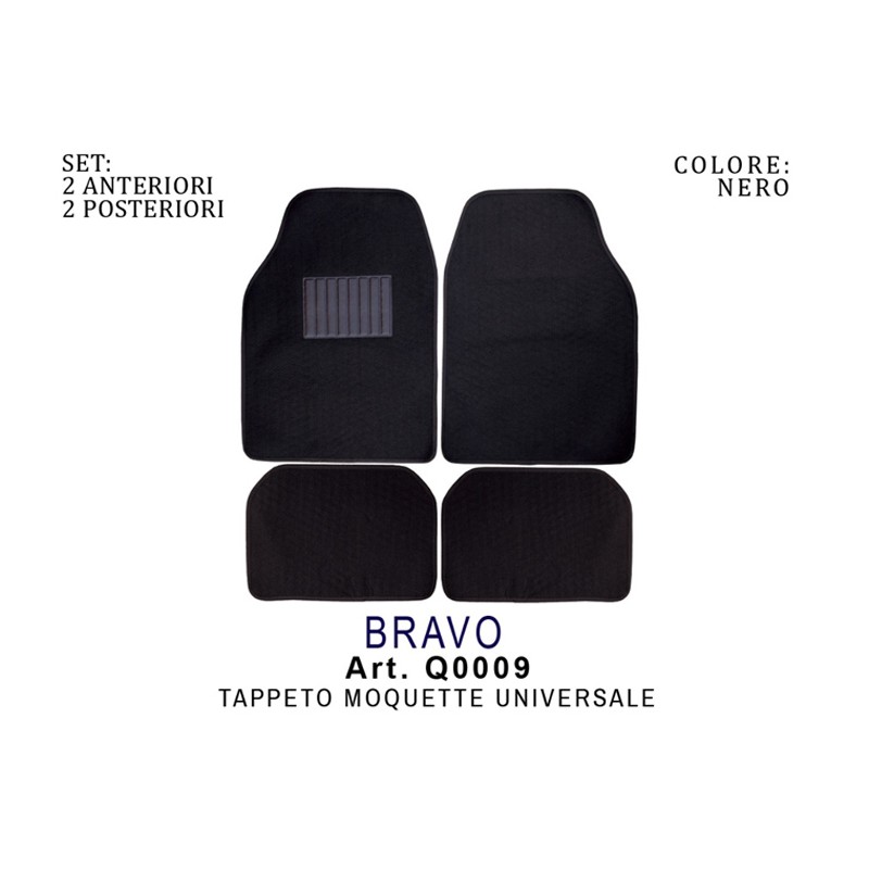 Tidierre srl Set 4 Tappeti In Moquette Per Auto Tappetini Universal...