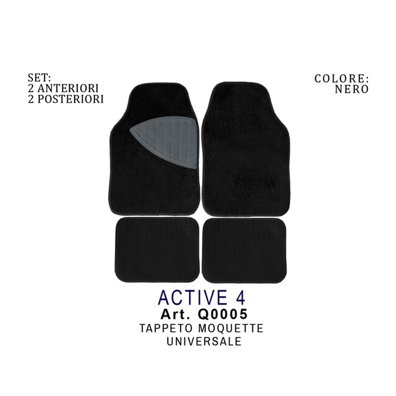 Tidierre srl Set 4 Tappetini auto anteriore posteriori universali m...