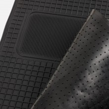 Set 4 Tappeti Per Auto In Gomma Tappetini Universali Antiscivolo Sagomabili Neri Condizione: Nuovo