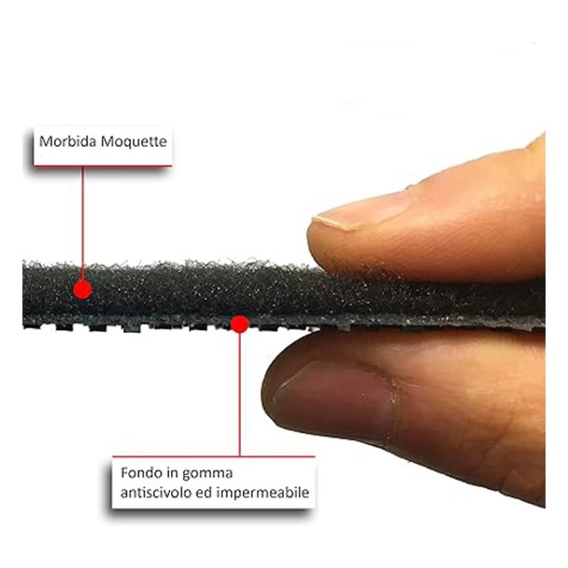 Tidierre srl 2 x Tappetini auto anteriore universali moquette batti...