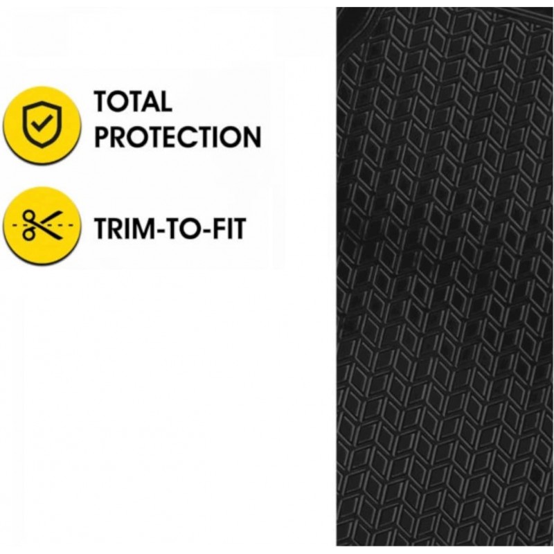 Tidierre srl Set 4 Tappeti Per Auto In gomma Neri Tappetini Univers...