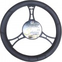 Coprivolante in similpelle universale auto camper sterzo nero sport 37-40 cm
