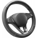 Coprivolante similpelle universaIe inserti auto camper sterzo 37-40cm nero sport
