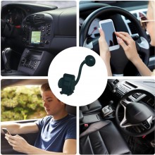 Supporto Porta cellulare per auto sostegno smartphone parabrezza ventosa nero