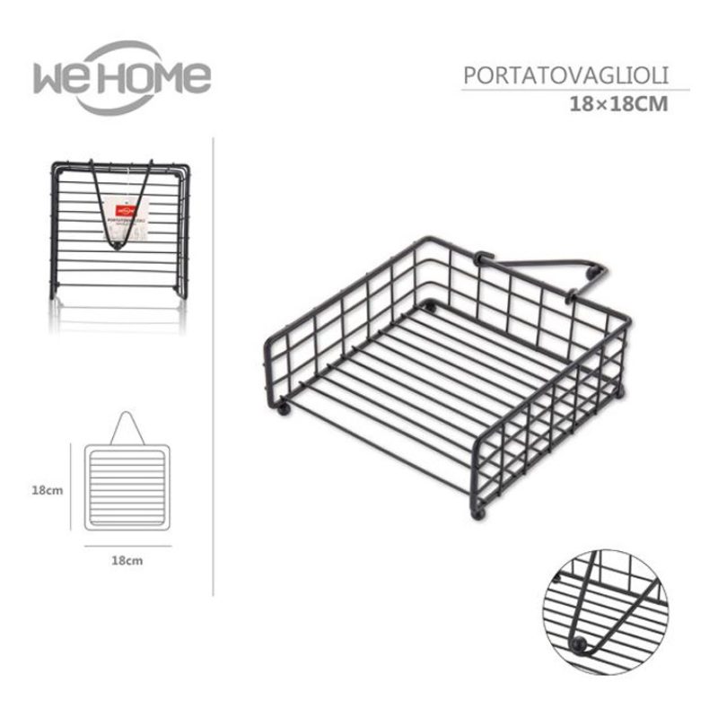 WeHome Portatovaglioli da Tavola elegante Nero Industrial in Metall...