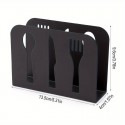 Bar organizer Porta tovaglioli da Tavolo Nero Metallo Supporto 2 Pezzi 10x13 cm