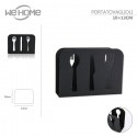 Bar organizer Porta tovaglioli da Tavolo Nero Metallo Supporto 2 Pezzi 10x13 cm