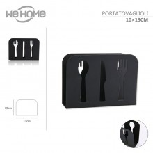 Bar organizer Porta tovaglioli da Tavolo Nero Metallo Supporto 2 Pezzi 10x13 cm