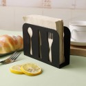 Bar organizer Porta tovaglioli da Tavolo Nero Metallo Supporto 2 Pezzi 10x13 cm