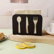 Bar organizer Porta tovaglioli da Tavolo Nero Metallo Supporto 2 Pezzi 10x13 cm