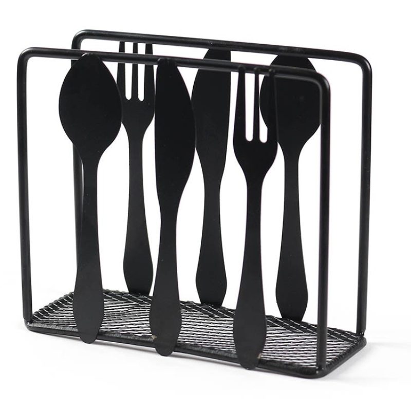 WeHome Bar organizer Porta tovaglioli da Tavola Nero in Metallo sup...