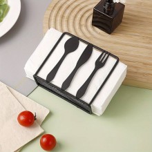 Bar organizer Porta tovaglioli da Tavola Nero in Metallo supporto 2 PZ  10x11cm