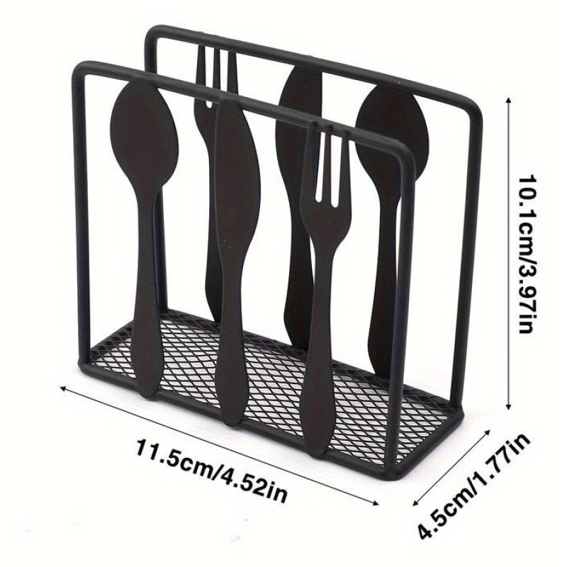 WeHome Bar organizer Porta tovaglioli da Tavola Nero in Metallo sup...