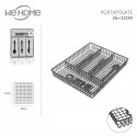 Portaposate in metallo da Cassetto Cucina organizer 4 scomparti 26x32cm nero