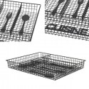 Portaposate in metallo da Cassetto Cucina organizer 4 scomparti 26x32cm nero