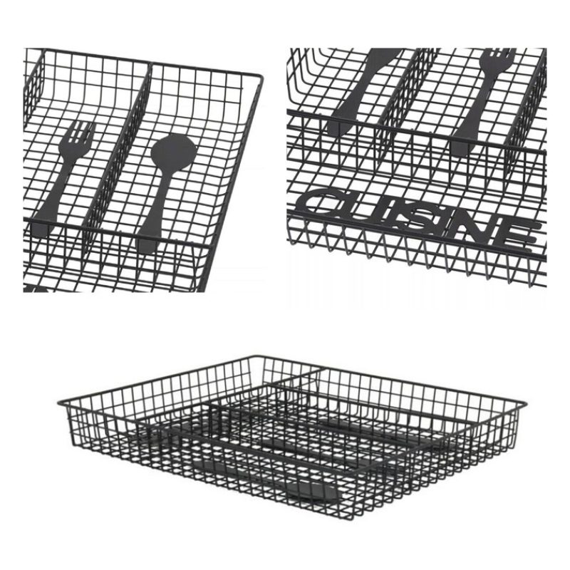 WeHome Portaposate in metallo da Cassetto Cucina organizer 4 scompa...