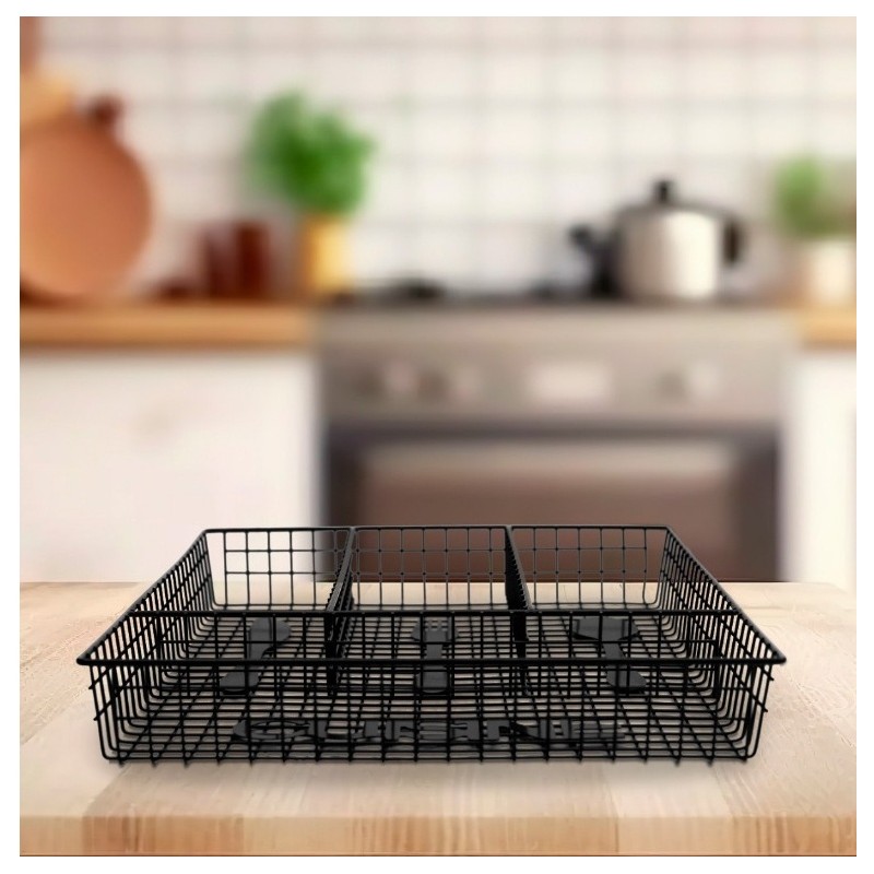 WeHome Portaposate in metallo da Cassetto Cucina organizer 4 scompa...