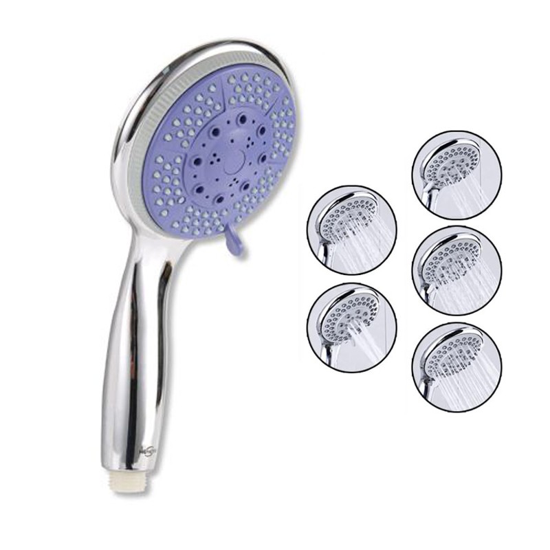 Soffione multigetto bagno doccetta vasca doccia telefono 5 getti regolabili