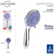 Soffione multigetto bagno doccetta vasca doccia telefono 5 getti regolabili